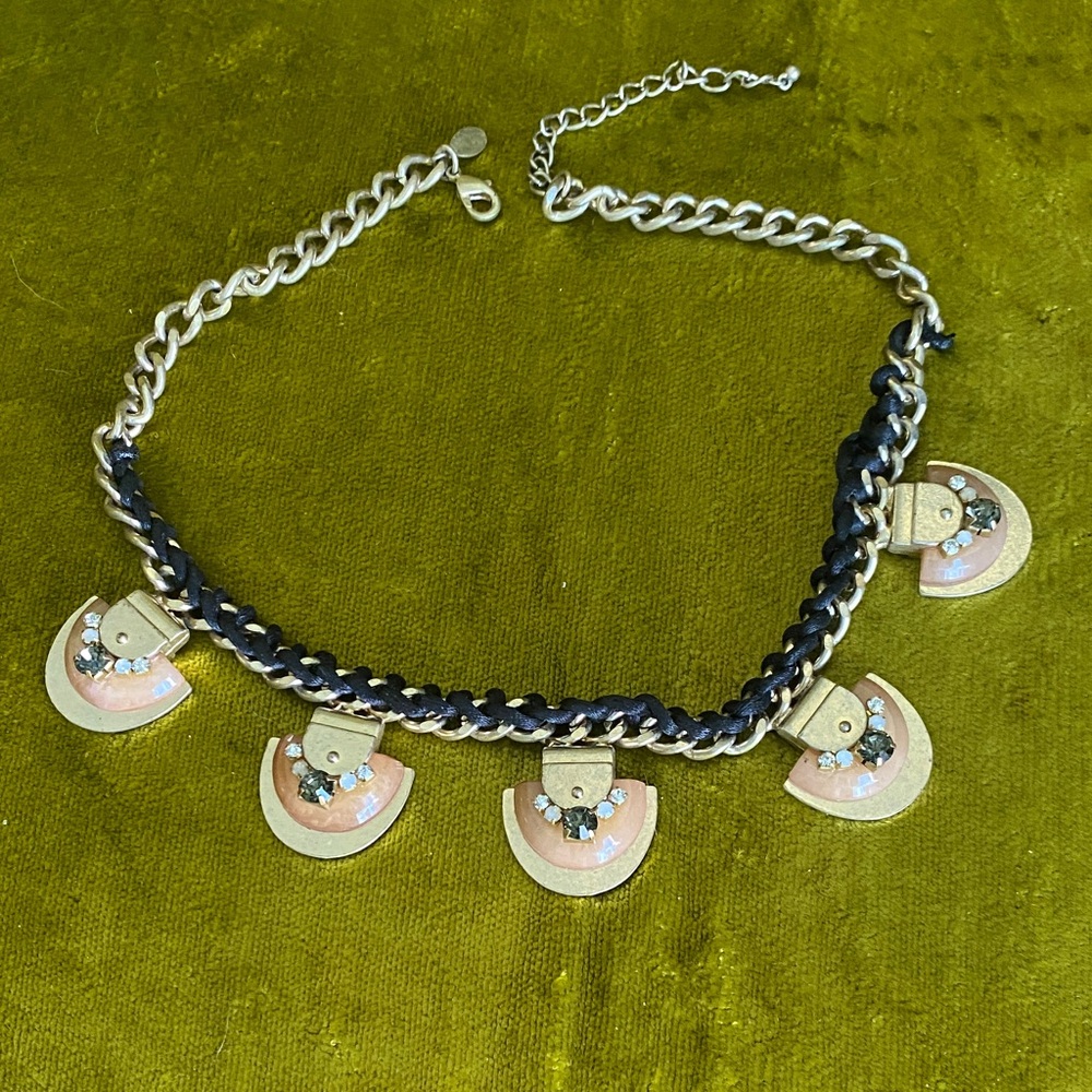 Express Gold and Pink Statement Necklace